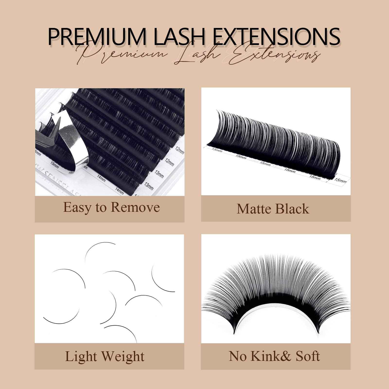 Lash Extension,SENSELASHES 0.03-0.15 C/CC/D/L/B/J/M