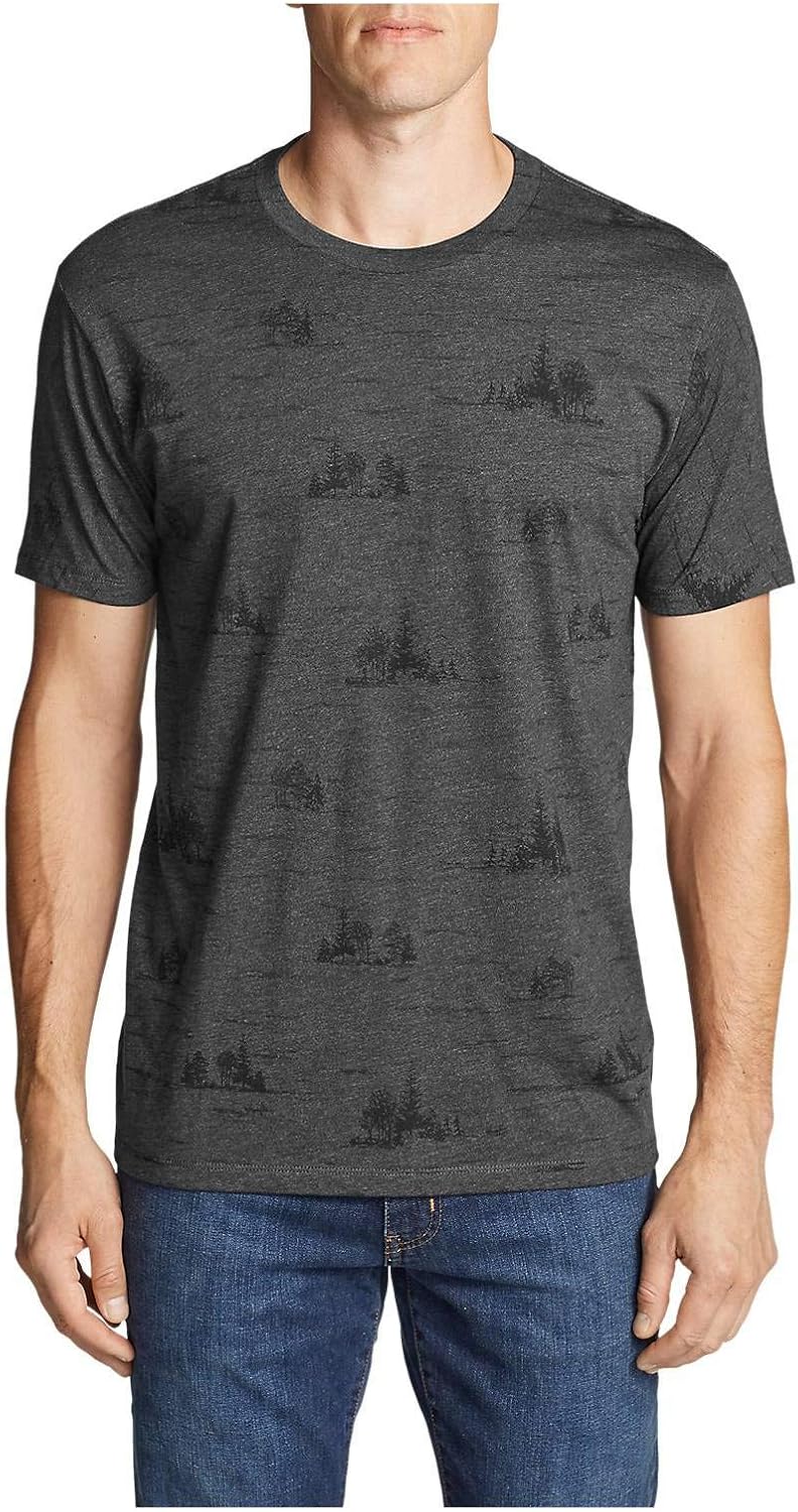 Eddie Bauer Men's Graphic TShirt Forestscape, Charcoal