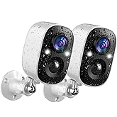Mysight Security Cameras Wireless Outdoor, 2.5K Battery Powered WiFi Cameras for Home Security with AI Motion Detection, Color Night Vision, Weatherproof, Cloud/SD Storage (2 Pack)