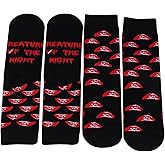 PXTIDY 2 Pairs Rock Horror Movie Show Sock Scary Show Themed Gift Creature Night Horror Movie Fans Sock