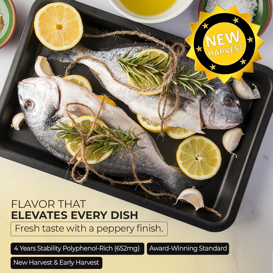 Morocco Gold Extra natives Olivenöl der neuen Ernte Frühe Ernte – kaltgepresst – reich an Polyphenol 652 mg/kg – EVOO – Neue Ernte – Rein und natürlich. 500 ml 6