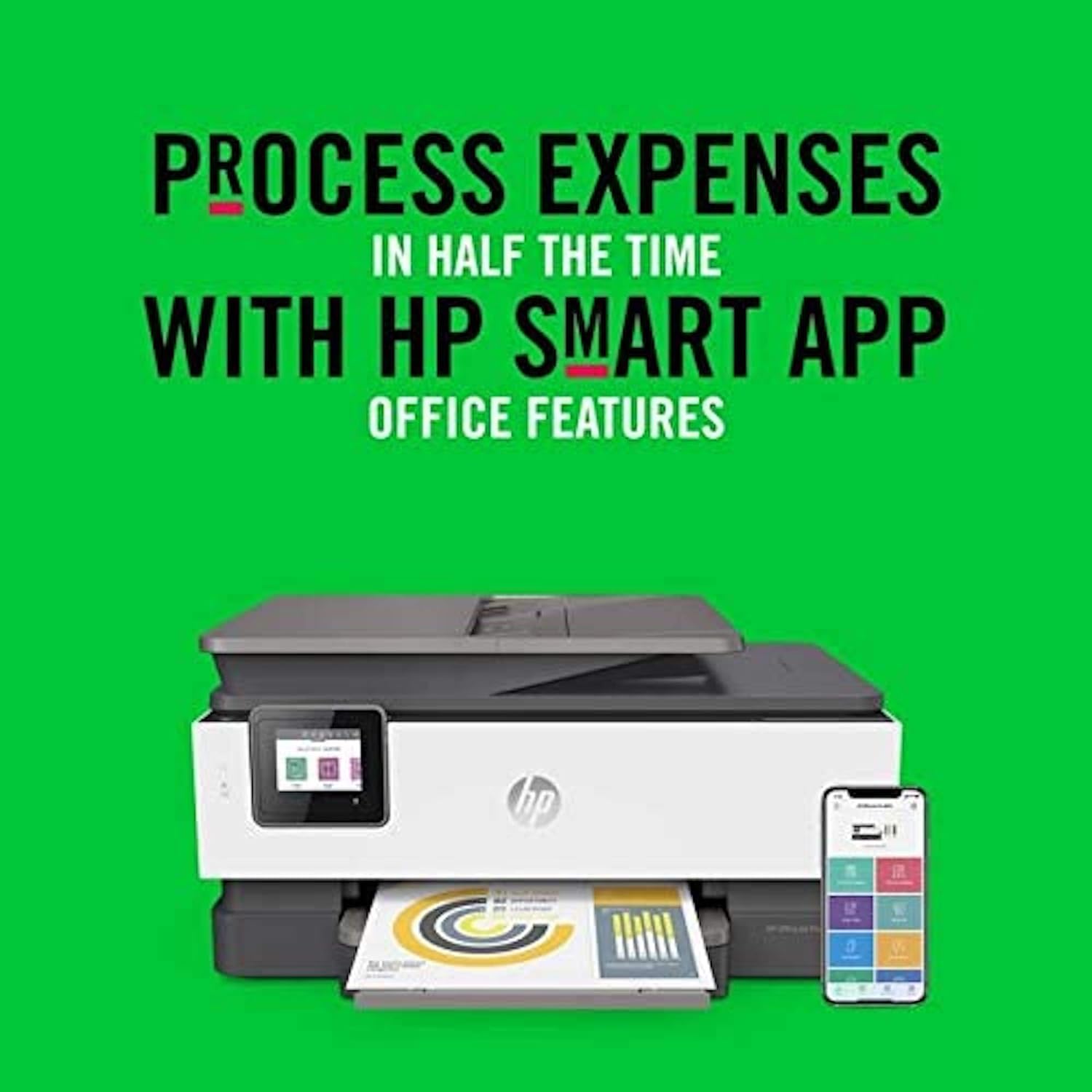 HP OfficeJet Pro 8035 All-in-One Wireless Printer - Includes 8 Months of Ink, HP Instant Ink, Works with Alexa - Basalt (5LJ23A): Electronics