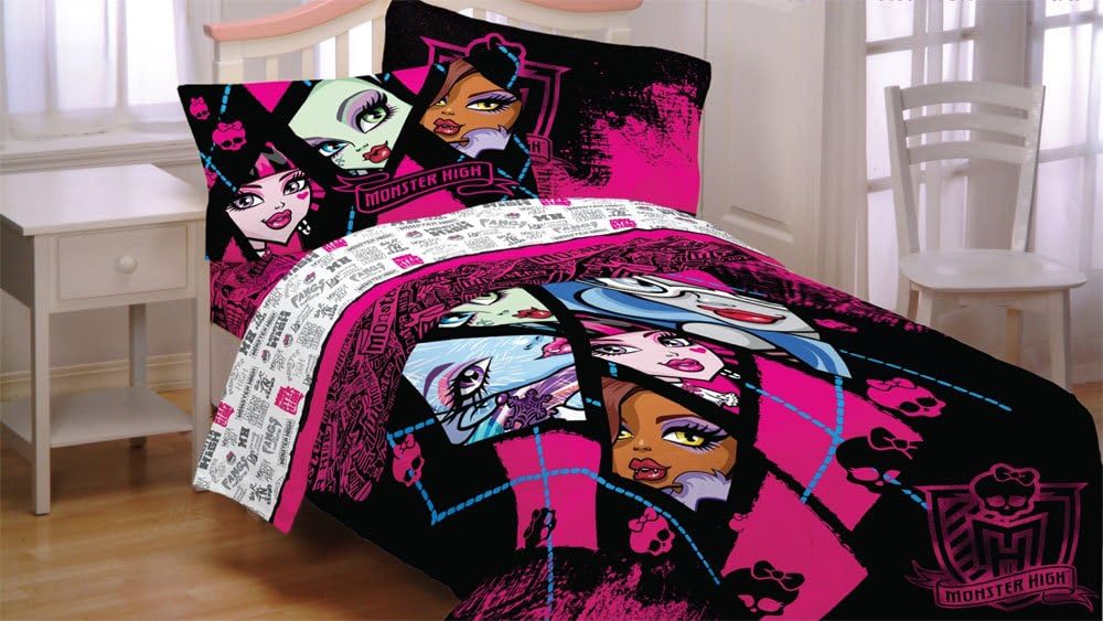 Monster High Dolls Ghouls Back 3pc Twin Bed Sheets Set Amazon.ca Toys