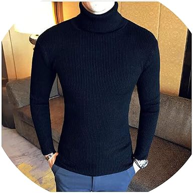 black high neck sweater men