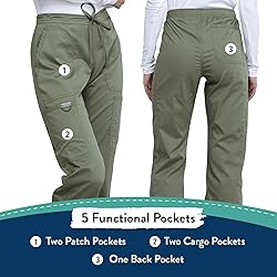 Cherokee Scrubs for Women Mid Rise Moderate Flare