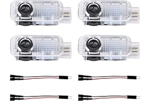 4pcs Never Fade LED Door Light Logo Projection, Car Door Puddle Panel Lights Logo Projector Automotive Accessories Compatible