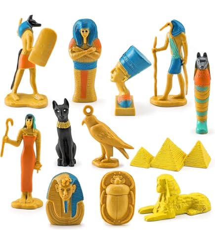Amazon.com: WONWONTOYS 24PCS Egyptian Figurines Set Egypt Pyramids
