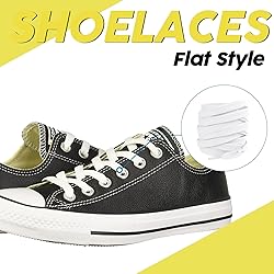 LUOFMISS 2 Pairs Flat Shoe Laces 5/16" Athletic