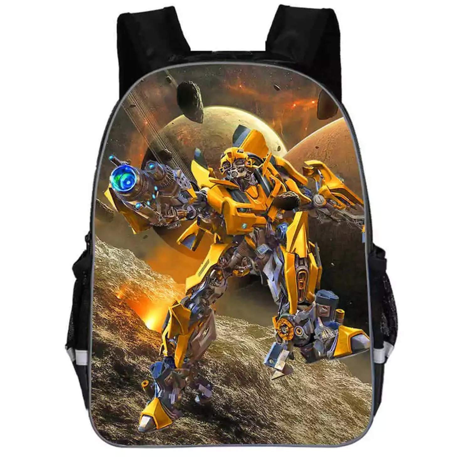 XMTIHE Boys Girls Transformers Backpack Bookbag-Back to School Backpack Kids Travel Bag Bumblebee,Op