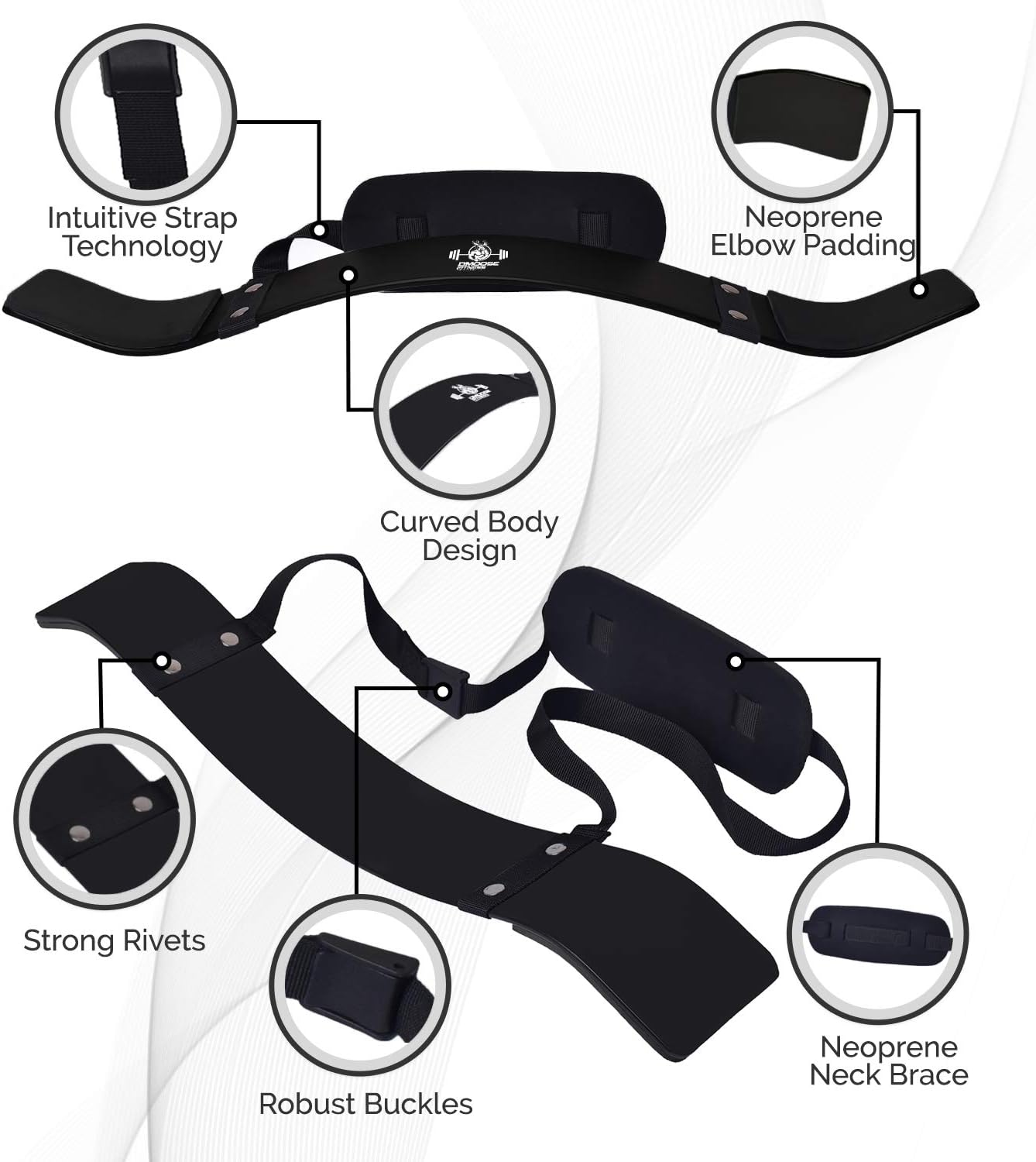 DMoose Fitness Arm Curl Blaster for Bicep Body Building and Muscle Strength Gains, Contoured and Adjustable Isolate for Curling and Weightlifting, Well Balanced Support : Sports & Outdoors