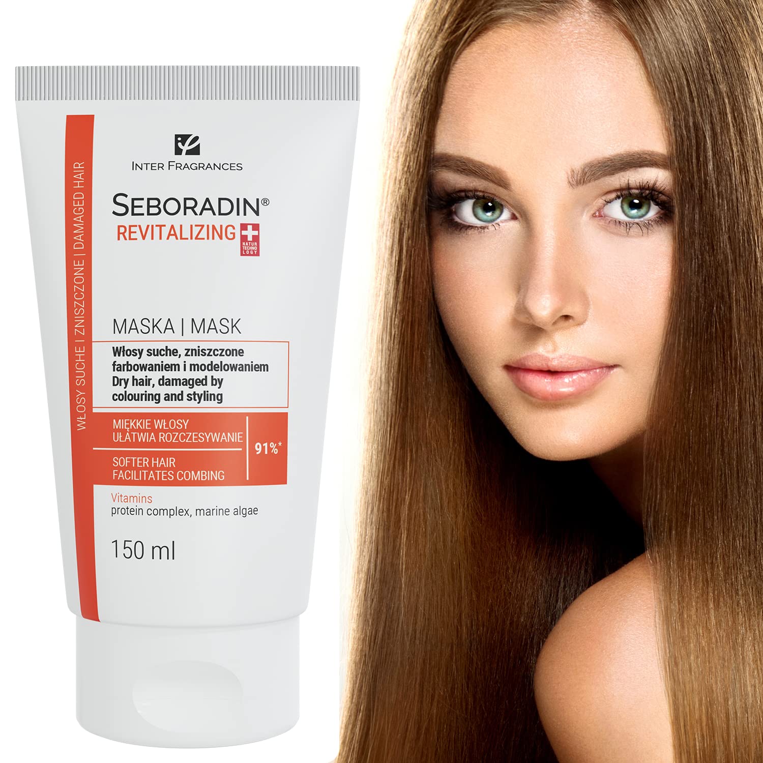 SEBORADIN REVITALIZING Hair Mask for Dry Damaged Color Hair 150 ml Hair Repair and Protection Strengthening Conditioner Hair andScalp Treatment Moisturizing Nourishing