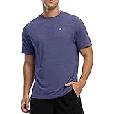 Rdruko Men's Dry Fit Workout Shirts Moisture Wicking Short Sleeve Athletic Running Gym Active T Shirts