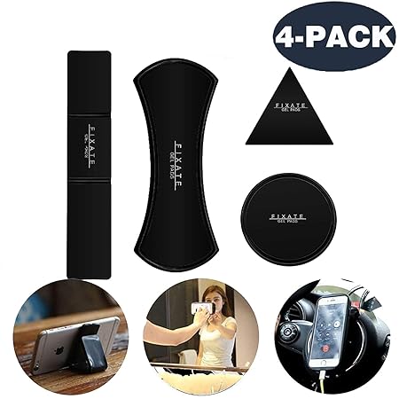 VAWcornic [4 Pack Universal Gel Pad, klebrig Hochwertiges Pad Anti-Rutsch Matte Nano Gummi Pad, Handy Halterung Klebriges pad