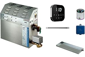 Mr Steam MS-Super 2-EC1 12 KW Steam Bath Generator with Air Butler Package in Black and Linear Steam Head - Free Aromatherapy