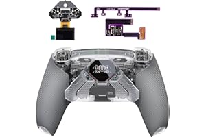 eXtremeRate SPARK Back Paddles Kit for PS5 Controller BDM-030 040 050 060 Models, OLED Display + Clicky Trigger Stops + Rubbe