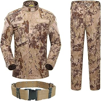 H World Shopping H Mundo Compra Hombres táctico BDU Chaqueta de Uniforme de Combate Camisa y Pantalones Traje para ejército Militar Airsoft Juego de Guerra Caza Paintball HLD Highlander: Amazon.es: Deportes y