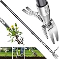 SOMOLUX 52'' Weed Puller Stand-up Weeder Weeding Tool for Gardening Heavy-Duty Stainless Steel Claw with Long Metal Handle Weed Remove Tool for Lawn/Yard and Garden Without Bending or Kneeling