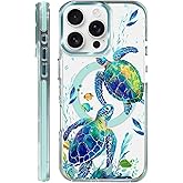Yesad for iPhone 16 Pro Case Clear, [Magnetic Charging Compatible][Military-Grade Protection][Anti-Yellowing] Shockproof Slim Magnetic Phone Case for iPhone 16 Pro, Sea Turtle
