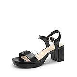 DREAM PAIRS Women's Platform Heels Block Chunky