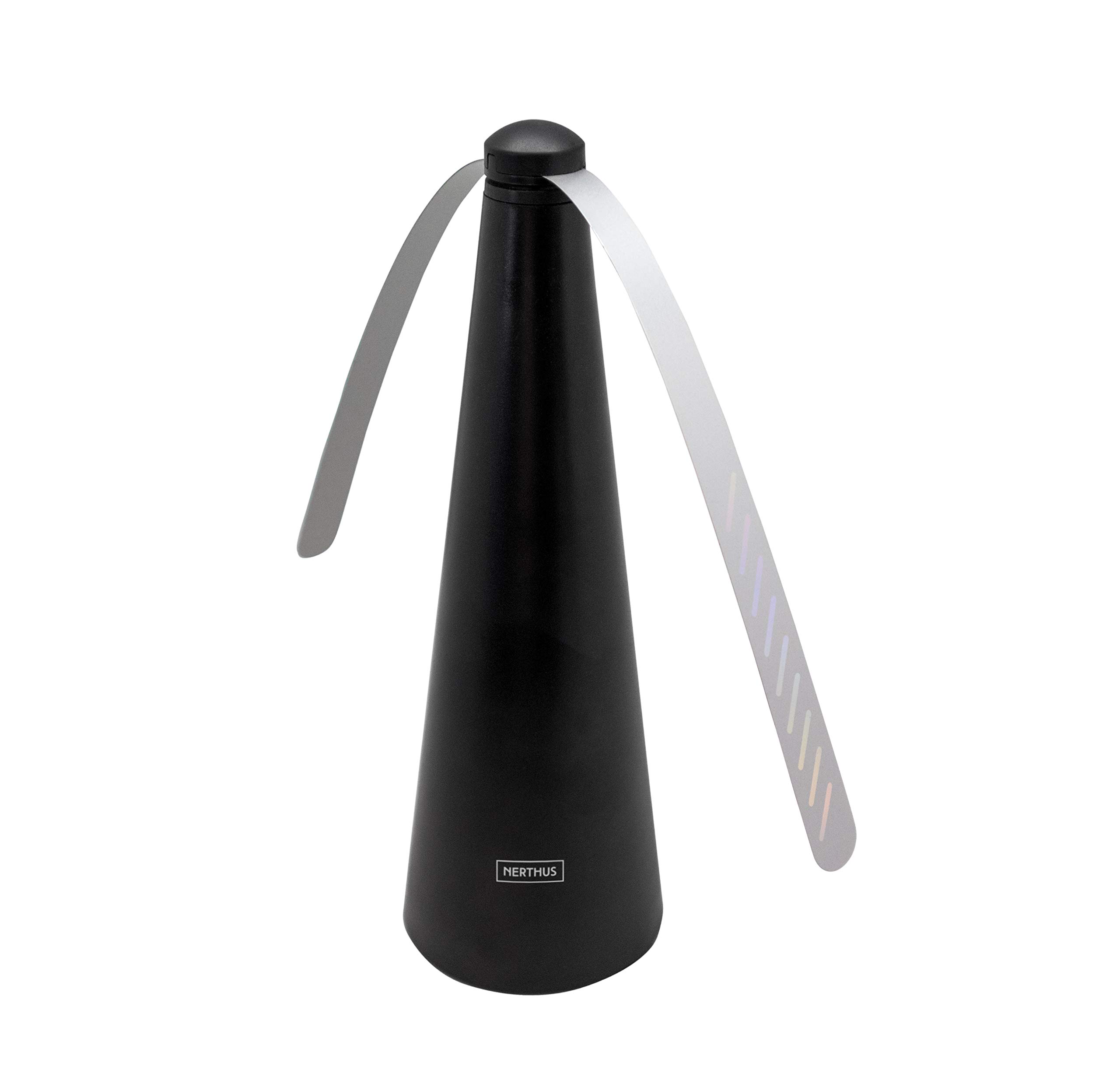 NERTHUS FIH 784-Fly Repellent Fan, Mosquitoes, Insects, Black, Small, Pequeño