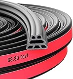 SOZATO Car Door Seal Strip,3 Layer Pyramid
