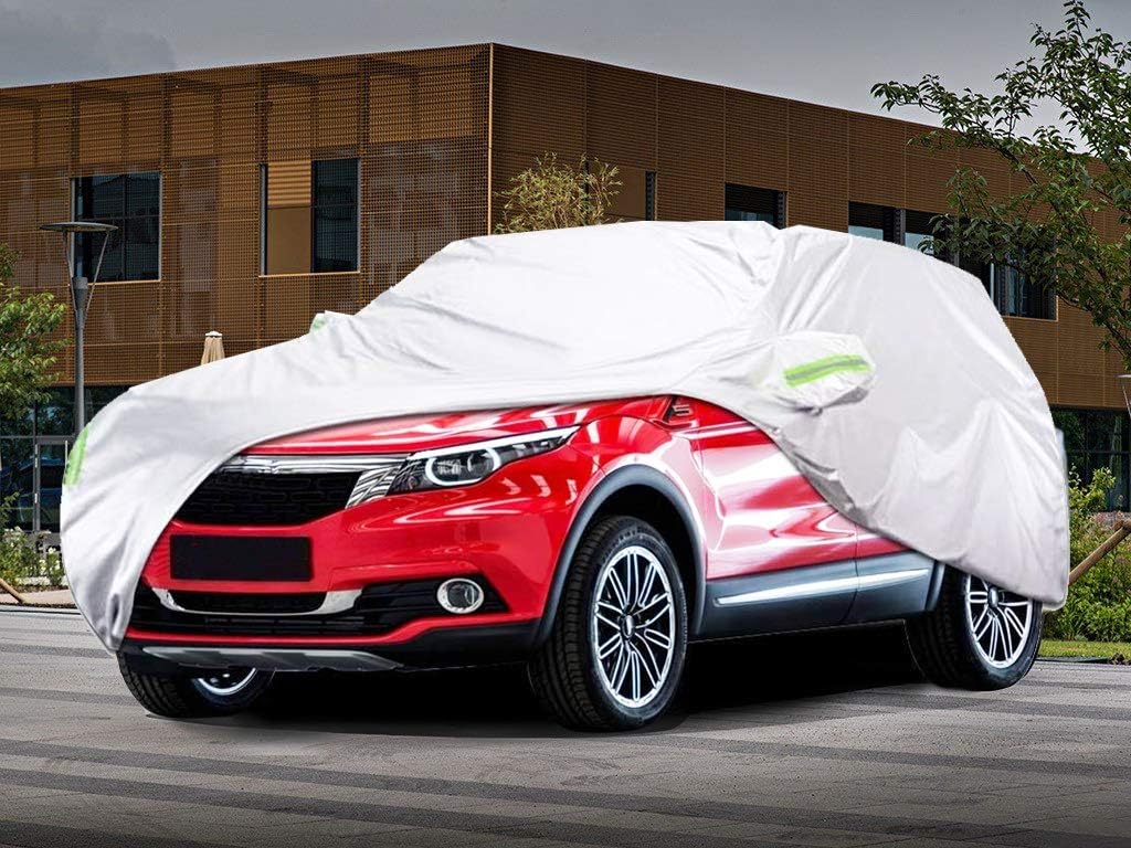 FLOWood Car Cover Resistant Outdoor Waterproof Breathable Full UV Protection Full All Weather Fit Medium SUV (YL:480 * 175 * 150cm)