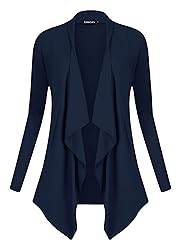 Urban CoCo Women's Drape Front Open Cardigan Long