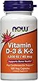 NOW Vitamin D-3 & K-2,120 Veg Capsules