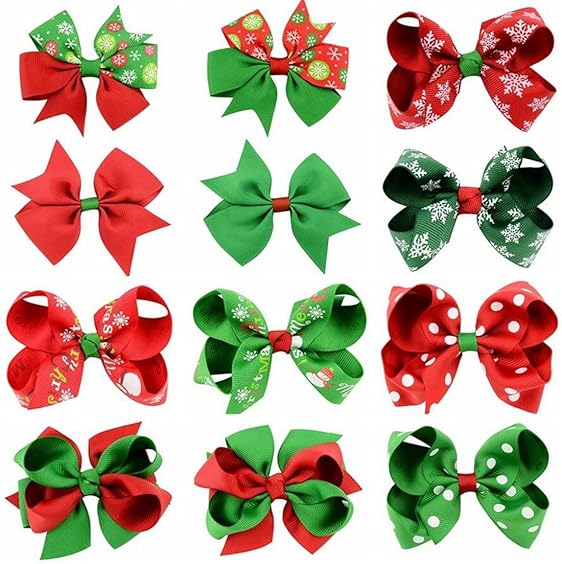 christmas hair clips for toddlers