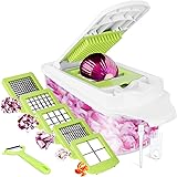 Vegetable Chopper Veggie Chopper, 12-in-1 Sedhoom Food Choppers and Dicers Hand, Onion Chopper Onion Cutter Potato Salad Frui