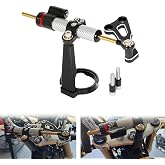 Monkey125 Steering Damper Stabilizer &amp; Mounting Bracket Grip Compatible With MONKEY 125 2018-2024 3D CNC Motorcycle Accessories Handlebar Damper (Black)