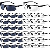 Kathfly 36 Pcs Safety Glasses Work Scratch Resistant Glasses Protective Safety Goggles Eyewear with Lens(Black and White)