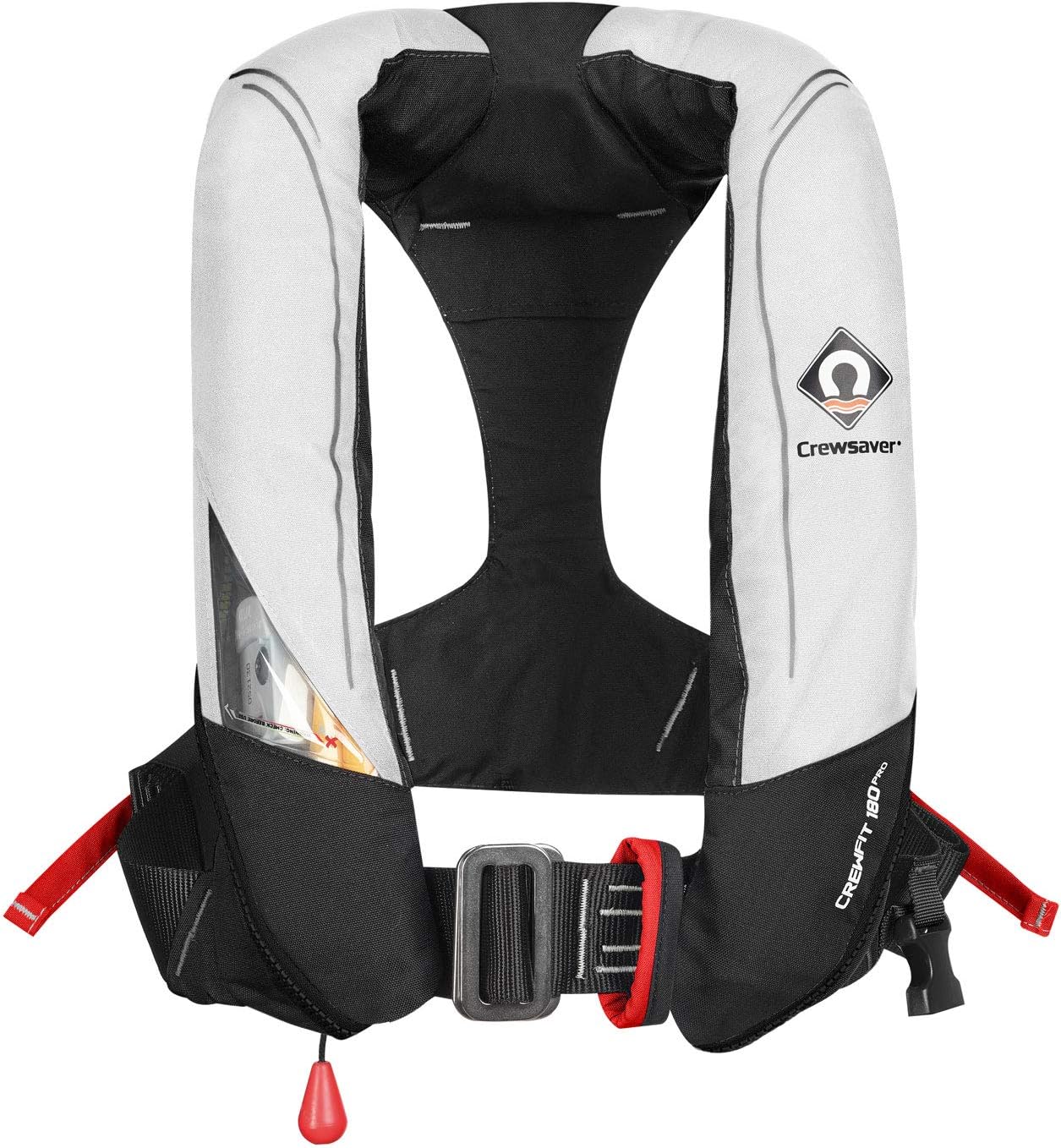 Crewsaver Boating and Sailing - Crewfit 180N Pro Automatic Harness Lifejacket White Red 9025WRA