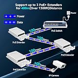 YuanLey PoE Extender 1 to 4 Mini Switch 90W In 60W Out IP66 Waterproof 250m view 3
