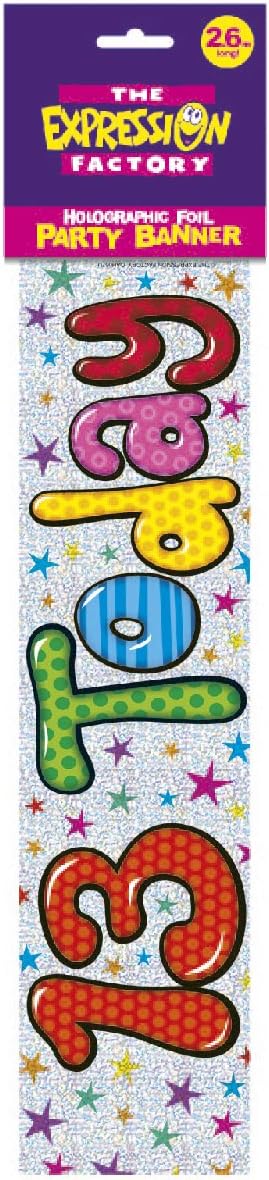 Expression Factory 13 Today Multi Coloured - Holographic Banner 2.6m