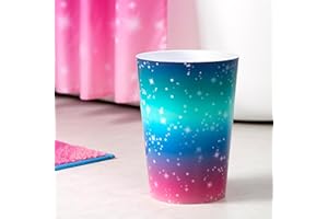 Allure Home Creation Tie Dye Sky Wastebasket-Compact Size-1.7 Gallons