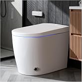 BCANhome Small Smart Toilet with Bidet Built In, One Piece Electric Toilets,23" Depth Toilet with Auto Open/Close Lid, Heated Seat, Warm Water Wash &amp; Dryer, Tankless Toilet for Small Bathroom