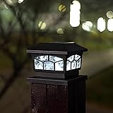 EXCMARK Solar Lights for Fence Post Cap Outdoor