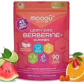 Moogu Berberine Mega Formula Gummies (45 Days) - Advanced Dihydroberberine for High Absorption - with Myo & D-Chiro Inositol (40:1), ACV, ALA, Ceylon Cinnamon, Turmeric, Gymnema & White Kidney Bean