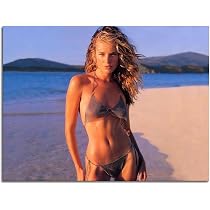 Amazon.com: YOEHOOM Rebecca Romijn Sexy Model Canvas Prints Bikini ...