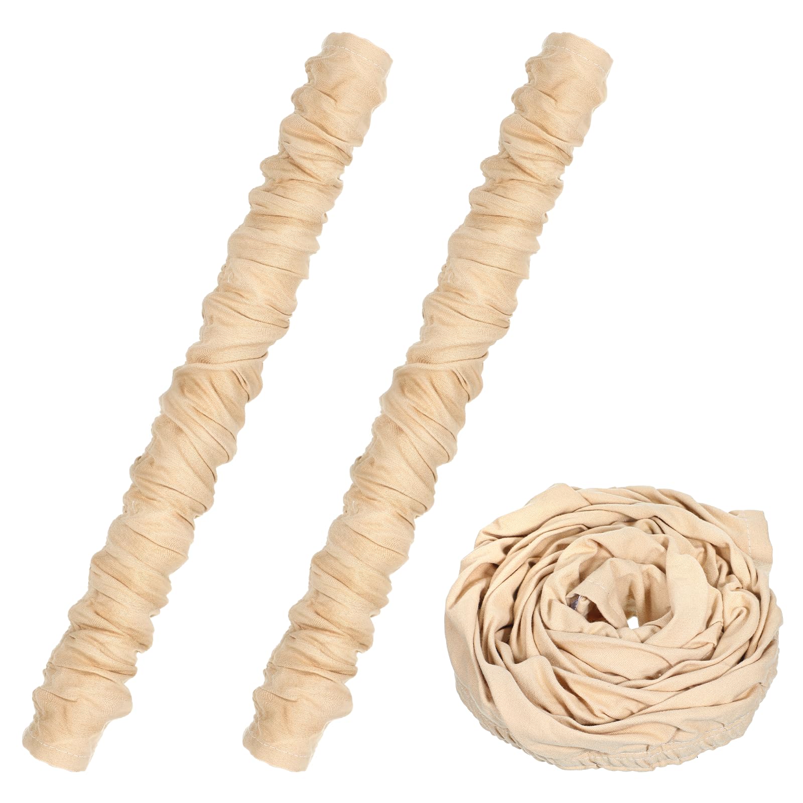 Photo 1 of Fabric Cord Cover & Chandelier Chain Cover 2 Packs 6 Feet Long Electric Wire Protector for Chandelier Lighting Wires Cable Management, Easy to Install (Light Brown)