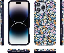 Casely Navy Floral Case for iPhone 16 Pro Max