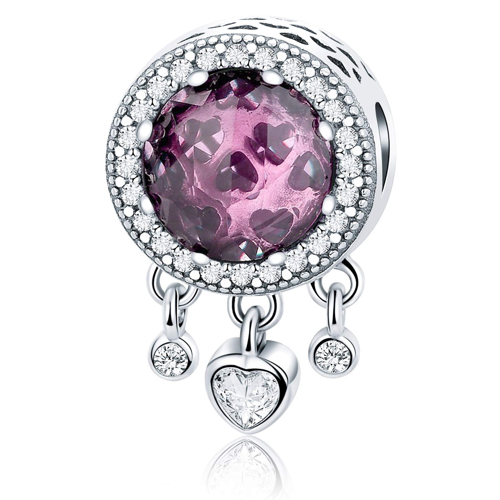 MUERDOU Birthstone Charm Fit Charms Bracelets and Necklaces Birthday Gifts for Woman Girl