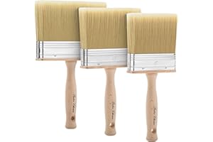 Bates- Deck Stain Brush Set, 4”, 5” and 6”, Stain Brushes for Wood, Deck Stain Applicator, Deck Brush, Wide Paint Brush, Larg