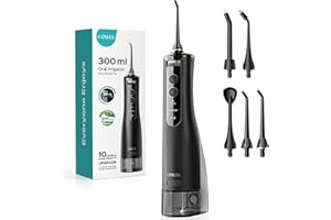 COSLUS E40 Water Portable Flosser for Teeth: Electric Flosser for Braces, Sensitive Teeth, Gums - Advanced 10 Pressure Settin