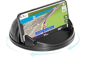 Loncaster Car Phone Holder Mount, [Horizontal 360° Rotatable] Silicone Phone Mount for Car Dashboard, Hands Free Cell Phone H