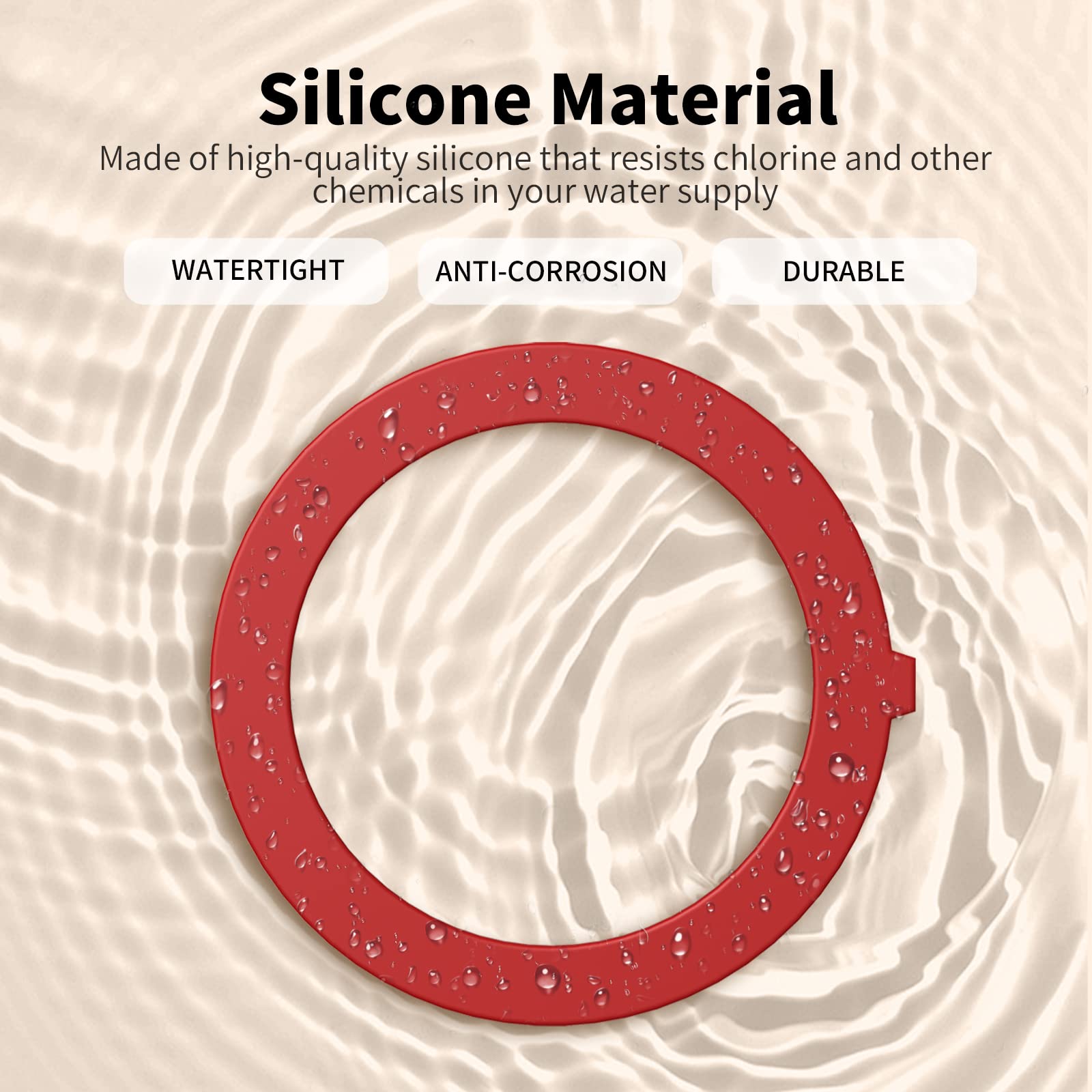 Flush Valve Seal For Kohler, Upgraded 4 Pack Silicone Material Canister