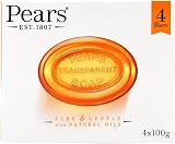 PEARS Pears Transparent Soap 4 x 100g Pure & Gentle vegan dermatologically