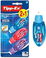 BIC Tipp-Ex Micro Tape Twist Assorted Colours Value Pack 2 Plus 1 Free