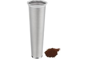 VA1KENE Cold Brew Coffee Filter for 64oz Wide Mouth Mason Jar Pitcher - Fine Mesh, Reusable 304 Stainless Steel Strainer with Sealing Ring, Cold Brew Strainer for Cold Brew Coffee Maker, Tea Infuser